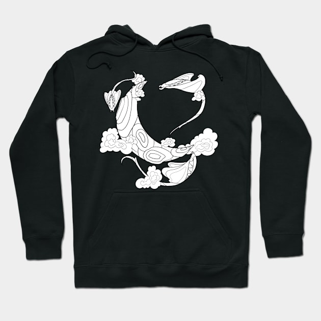 Space Stingray Outline Hoodie by Bagaz